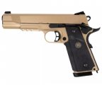 Страйкбольный пистолет KJW Colt M1911 M.E.U. GBB CO₂ Tan (KP-07.CO2-TN)