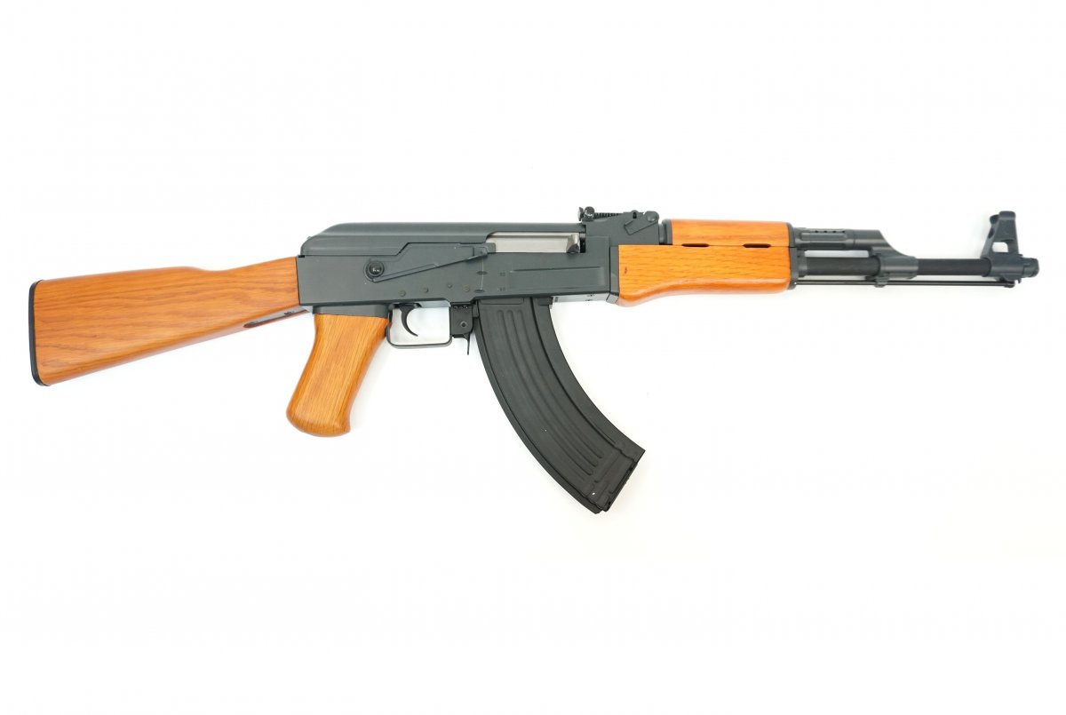Страйкбольный автомат CYMA CM046 RK-47 Blowback (деревянный приклад), 130 м/с, чёрный/дерево