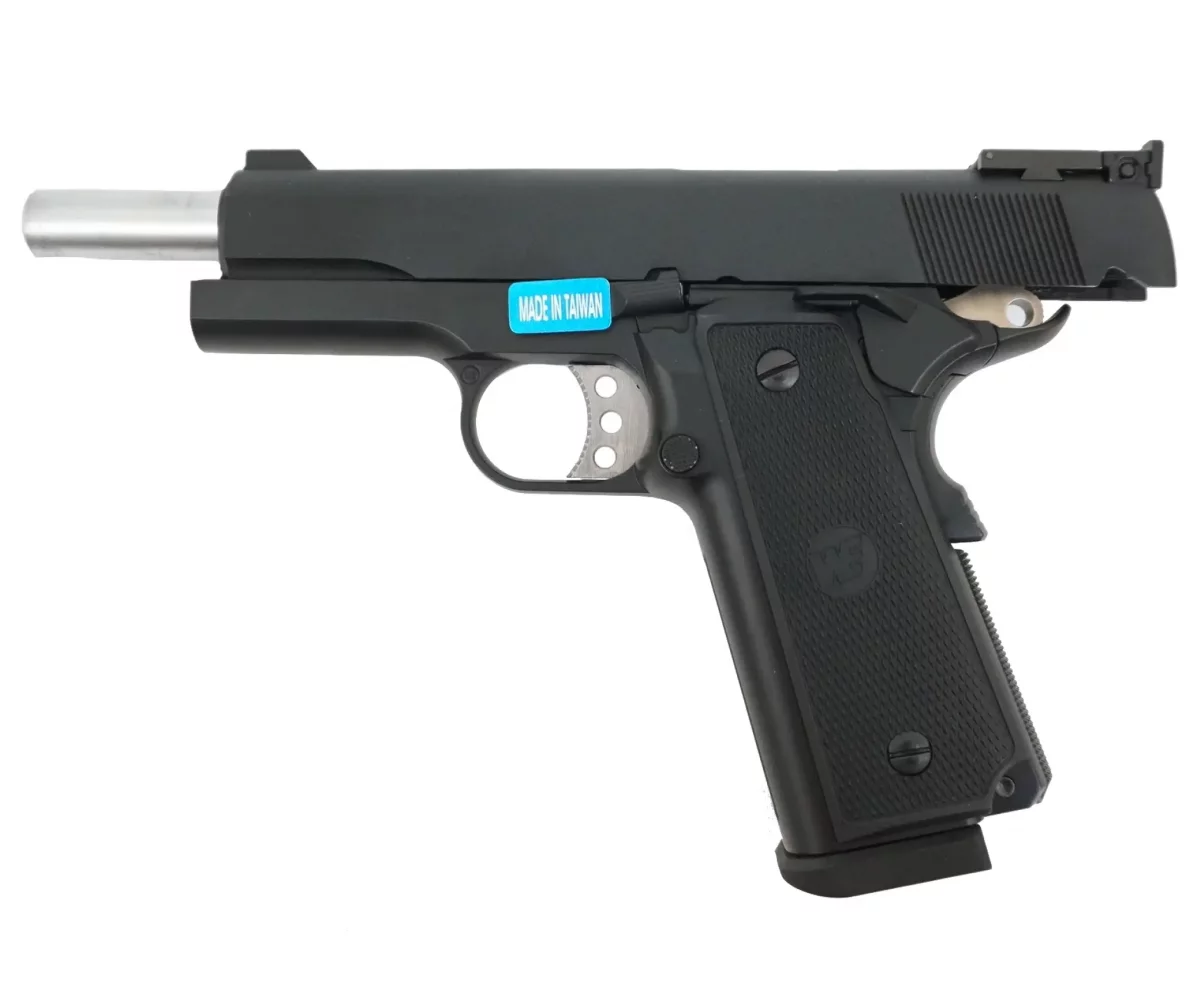 Страйкбольный пистолет WE Colt M1911 P14-45 CO₂ (WE-E004B-CO2)