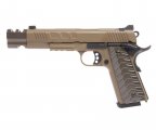 Страйкбольный пистолет KJW Colt 1911/M45A1 Gas FDE, удлин. ствол (KP-16.GAS)