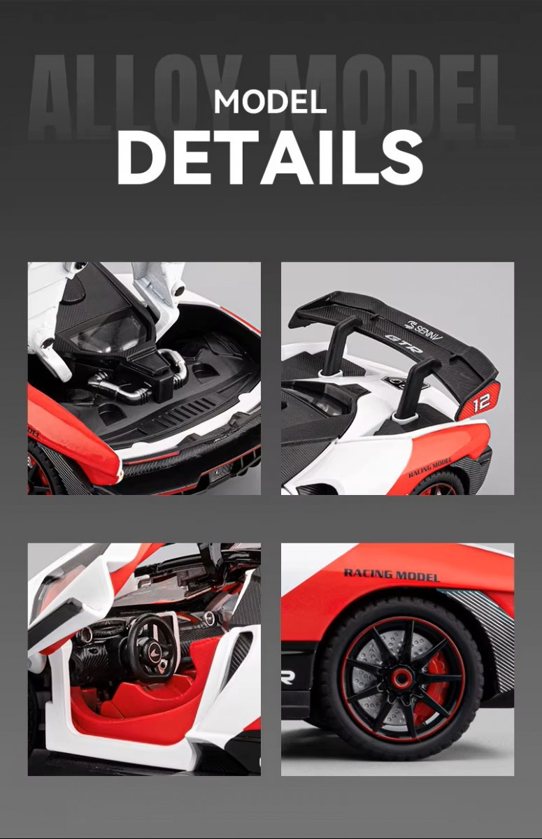 Машинка металлическая McLaren Senna GTR 1:24 Белая