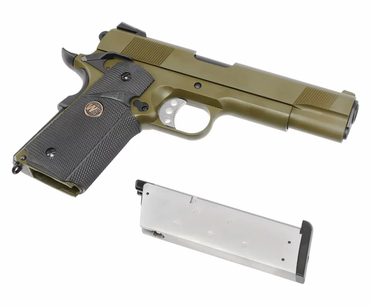 Страйкбольный пистолет WE Colt M1911A1 M.E.U. Olive (WE-E008A-OD)