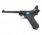 Страйкбольный пистолет WE Luger P08 6” Black (WE-P002)