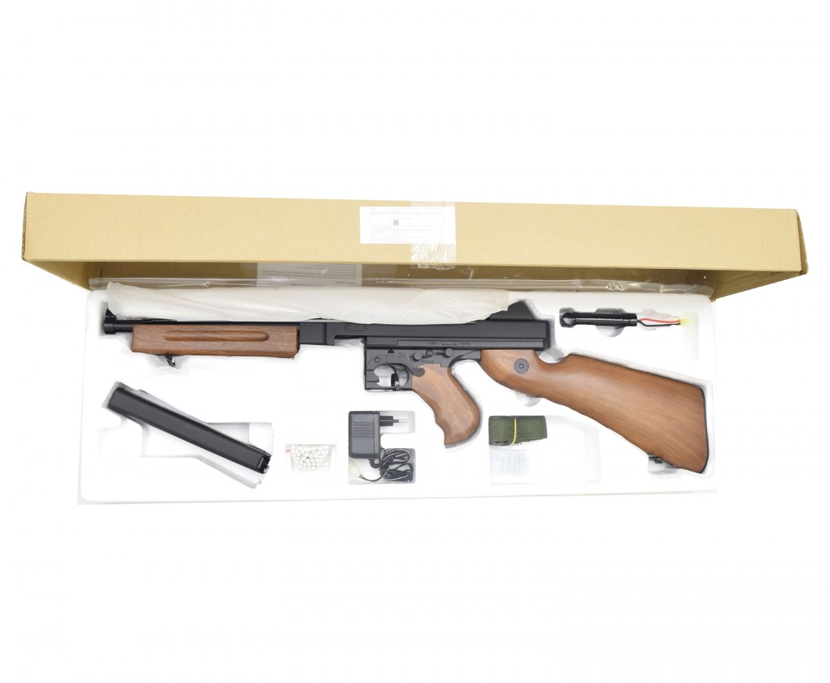 Страйкбольный автомат Cyma Thompson M1A1 CM033 (6 мм, ремень)