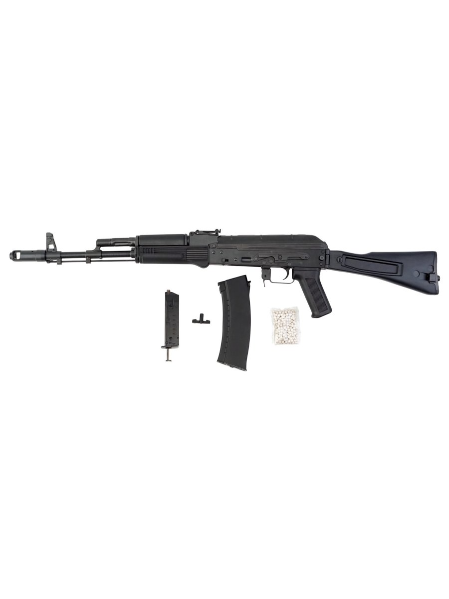 Страйкбольный автомат CYMA CM053C RK-74M PLATINUM (складной пластиковый приклад), 115-120 м/с, чёрный