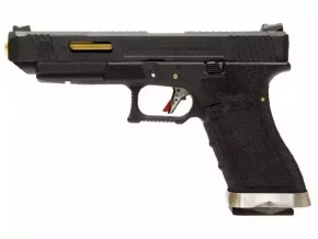 Страйкбольный пистолет WE Glock 34 G-Force (WE-G008WET-1, черный, позолоченный ствол)