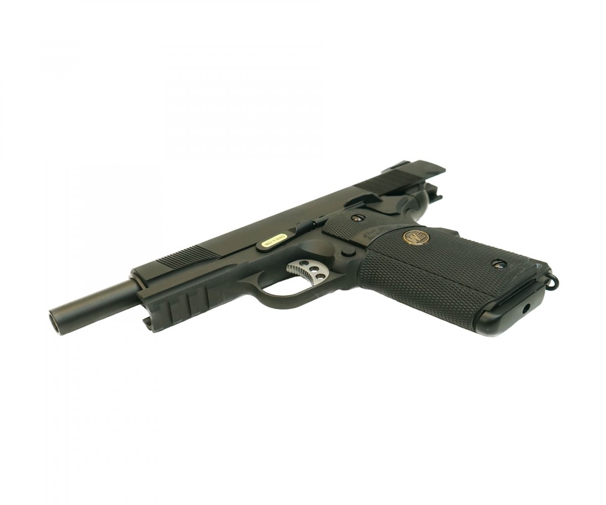 Страйкбольный пистолет WE Colt M1911A1 M.E.U. Black (WE-E008B-BK)