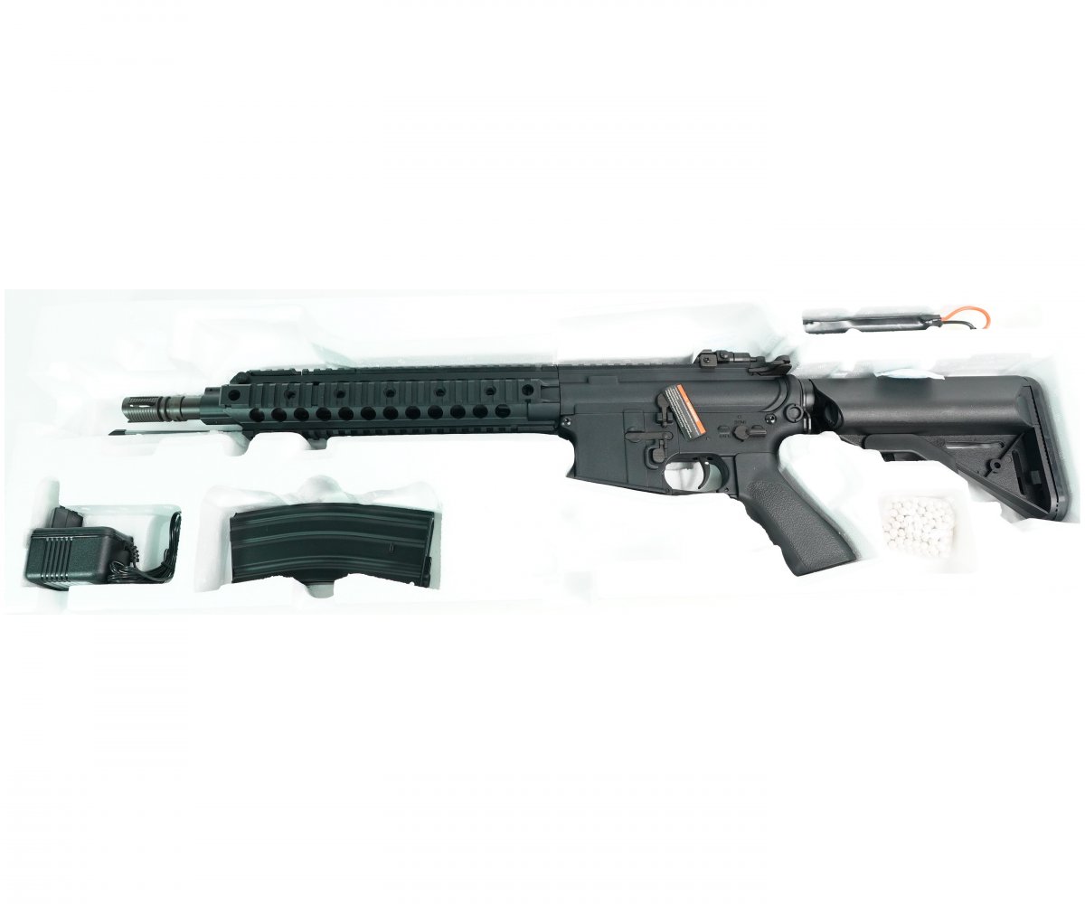 Страйкбольный автомат Cyma AR15 Mosfet Edition BK (CM.622)