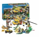 Конструктор «Вертолет для доставки грузов в джунгли» (серия Jungle Explorers), 1250 деталей