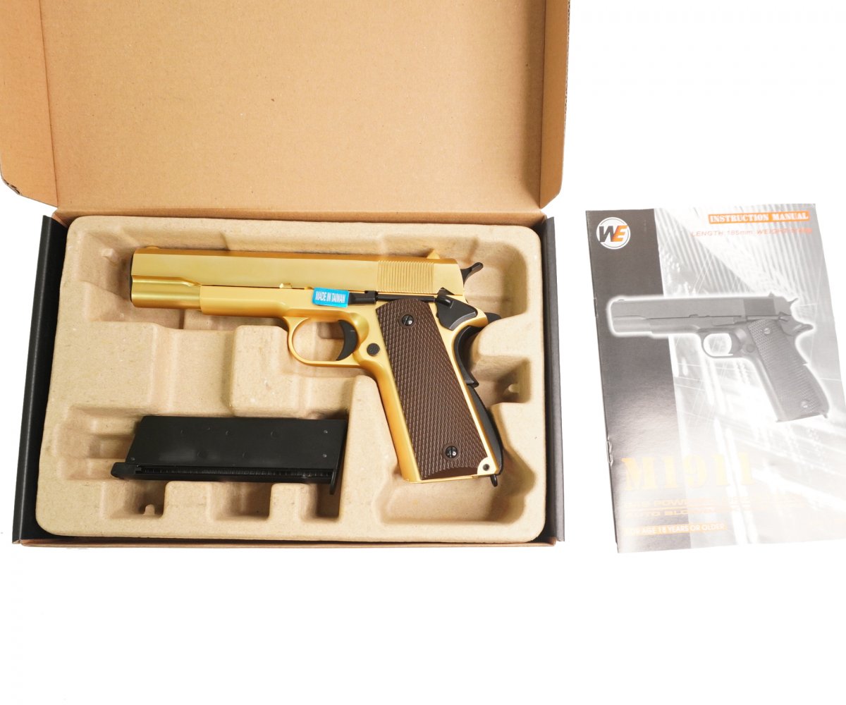 Страйкбольный пистолет WE Colt M1911A1 Gold (WE-E007)