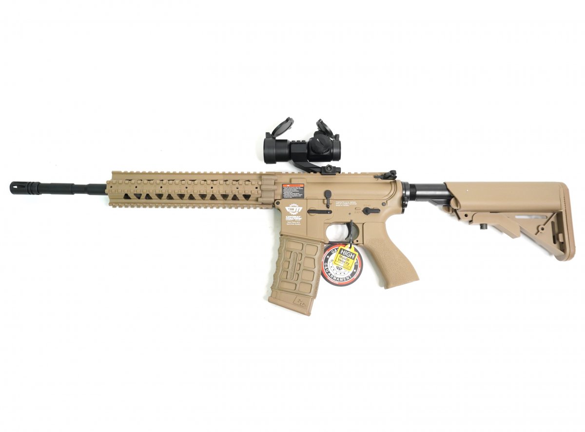 Страйкбольный автомат G&G CM16 R8-L Desert, с прицелом (EGC-16P-R8L-DNB-NCM)