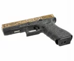 Страйкбольный пистолет WE G17 Gen3 (WE-G001BOX-FP) — «под бронзу», гравировка, GBB, 6 мм