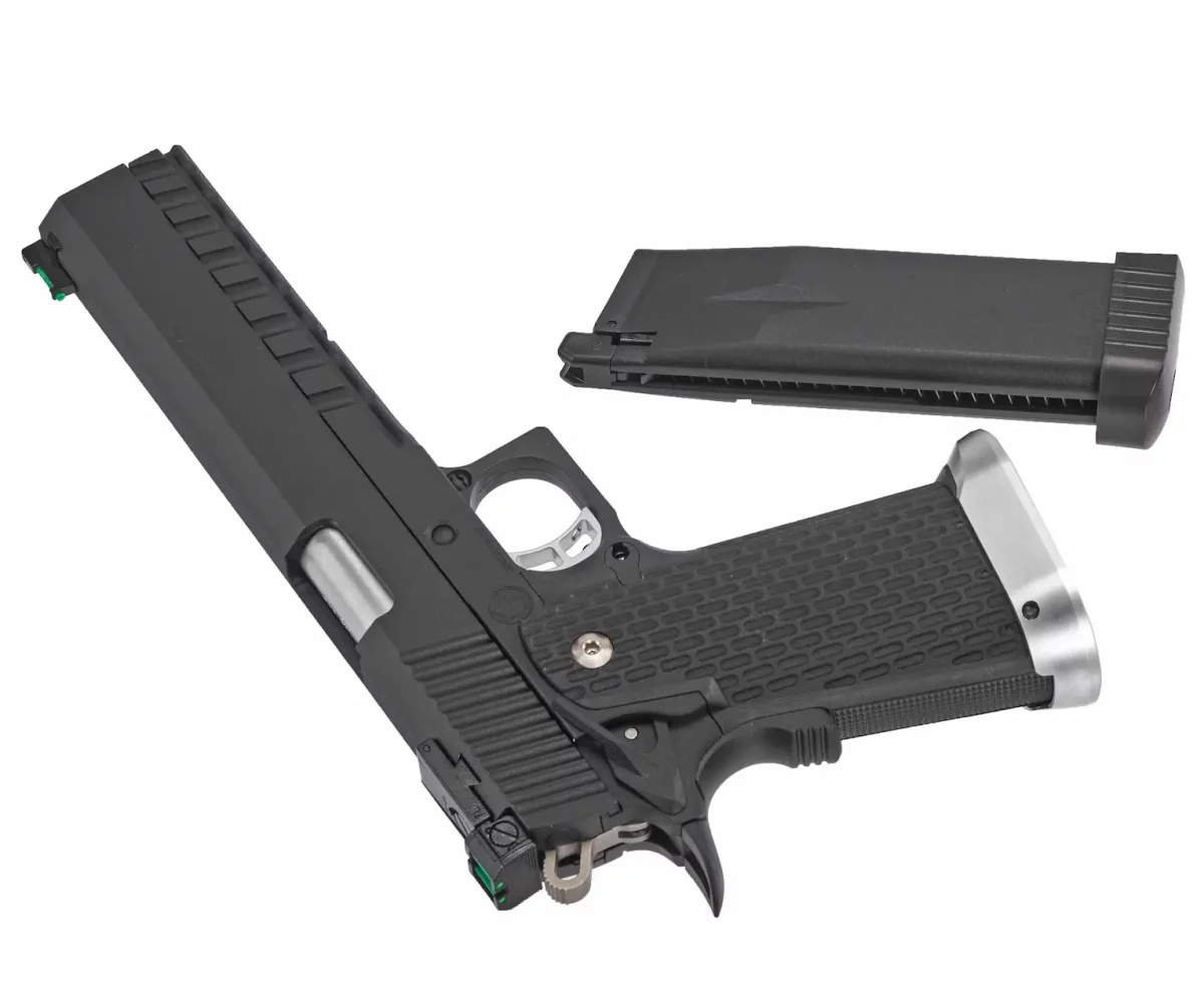 Страйкбольный пистолет KJW Colt M1911 Hi-Capa 6 KP-06 — GAS, GBB, чёрный, 6 мм