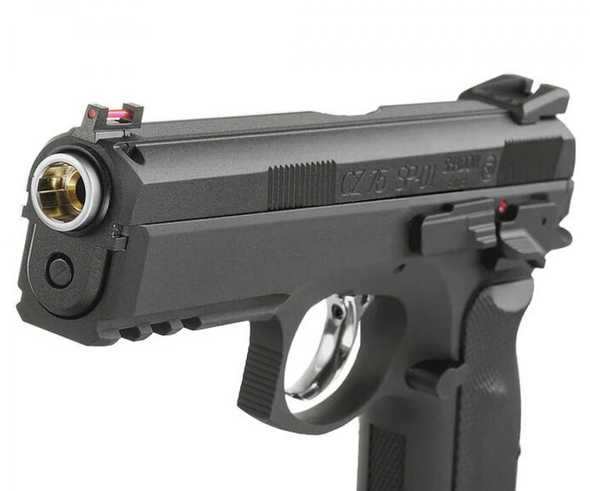 Страйкбольный пистолет KJW CZ-75 SP-01 Shadow CO₂ GBB Black