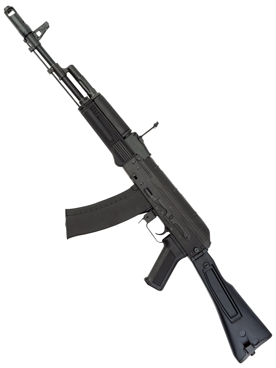Страйкбольный автомат CYMA CM053C RK-74M PLATINUM (складной пластиковый приклад), 115-120 м/с, чёрный