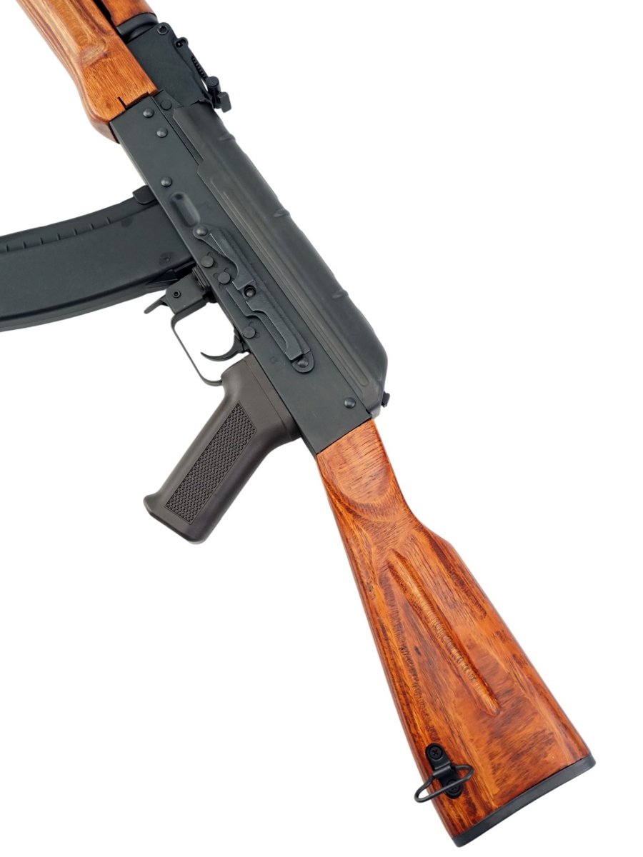 Страйкбольный автомат CYMA CM056 RK-47 PLATINUM (деревянный приклад, сталь), 120 м/с, чёрный/дерево
