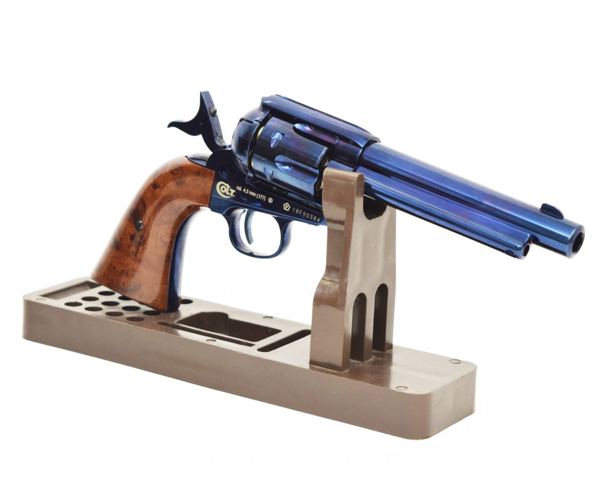Пневматический револьвер Umarex Colt SAA .45 4.5 мм (bb, blue finish, ствол 5.5 дюймов)