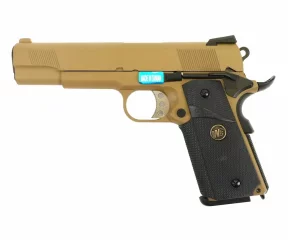 Страйкбольный пистолет WE Colt M1911A1 M.E.U. (6 мм, Gas, Blowback, Tan, WE-E008A)