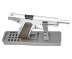 Страйкбольный пистолет WE Colt M1911A1 Silver, коричневые накладки (WE-E006A)