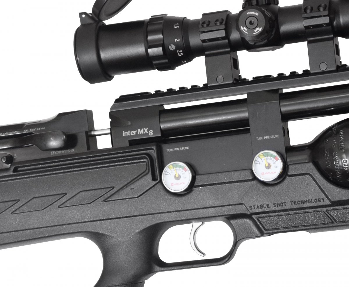 Пневматическая винтовка Aselkon MX-8 Evoc (пластик, PCP, 3 Дж) 5,5 мм