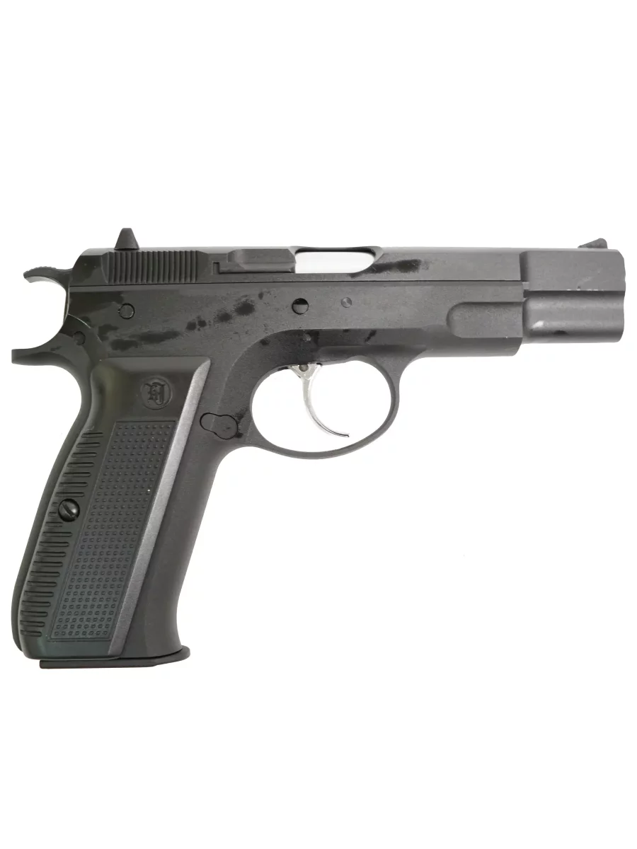 Страйкбольный пистолет KJW CZ75 KP-09 GAS — чёрный, GBB 6 мм, регулируемый Hop-Up