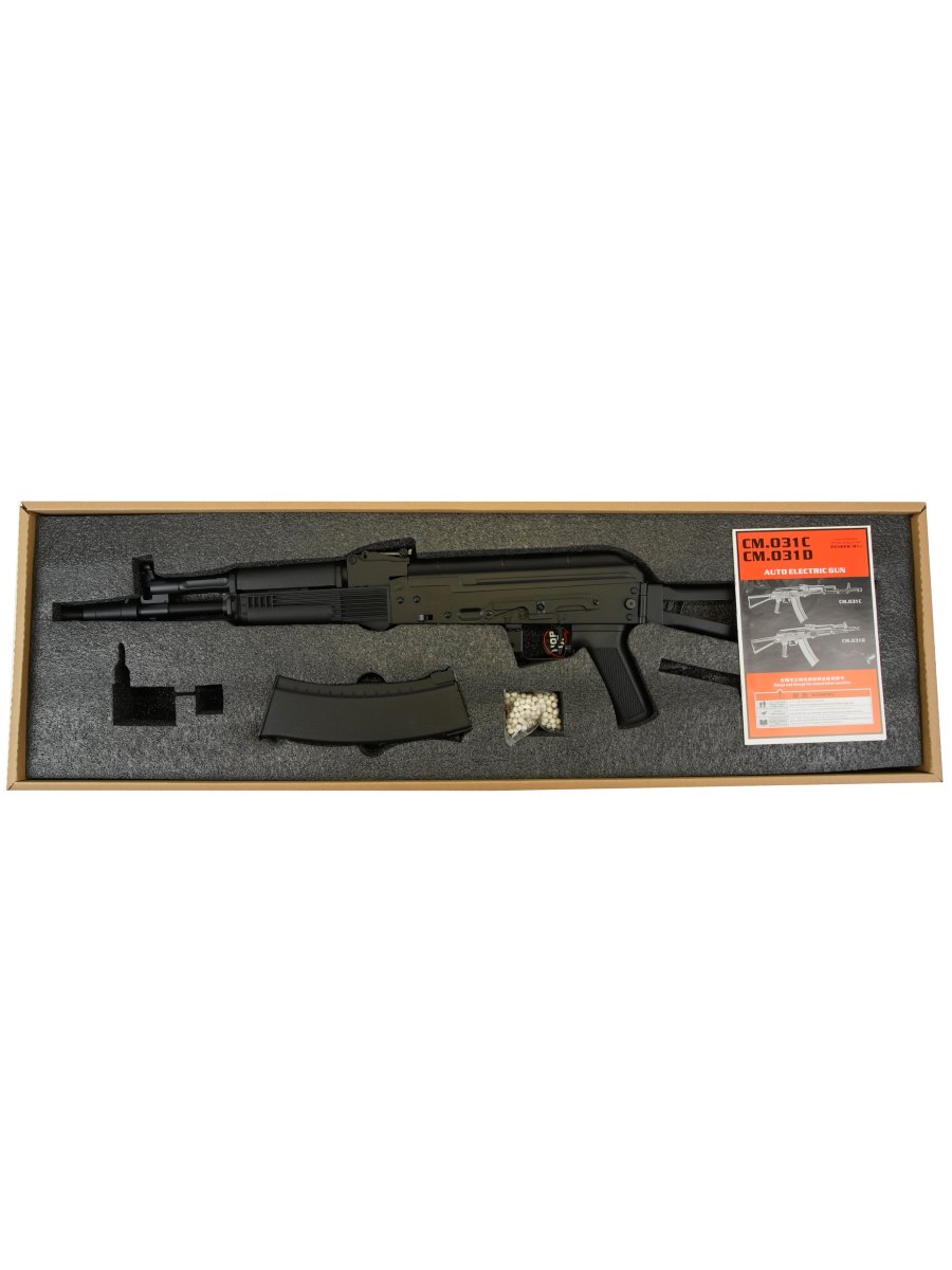 Страйкбольный автомат CYMA CM031D RK105 (складной приклад), 130 м/с, чёрный