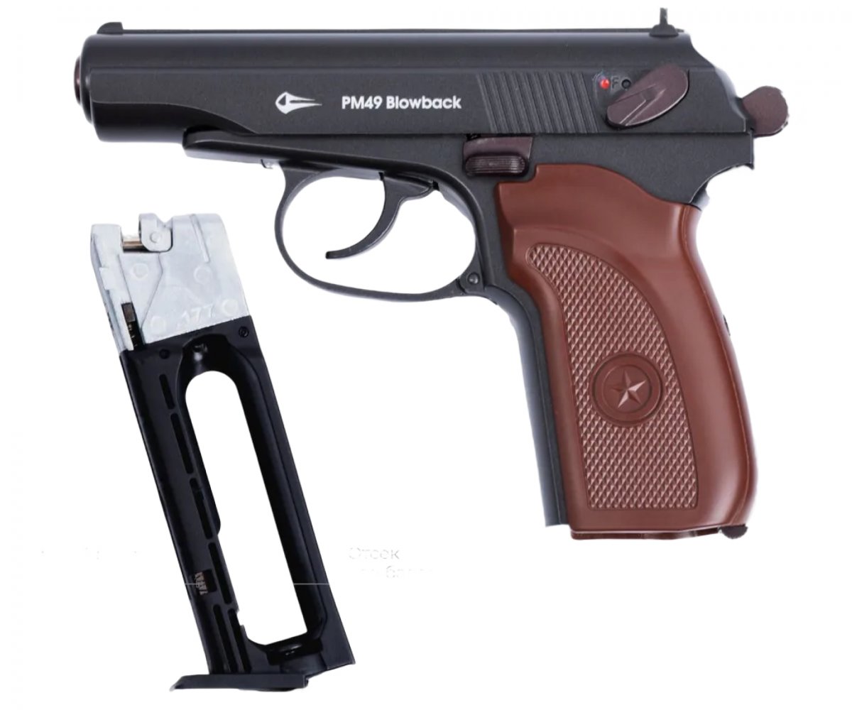 Пневматический пистолет Borner PM49 Blowback (Макарова)