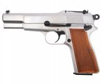 Страйкбольный пистолет WE Browning Hi Power (6 мм, Gas, хром, кобура-приклад, WE-B006)