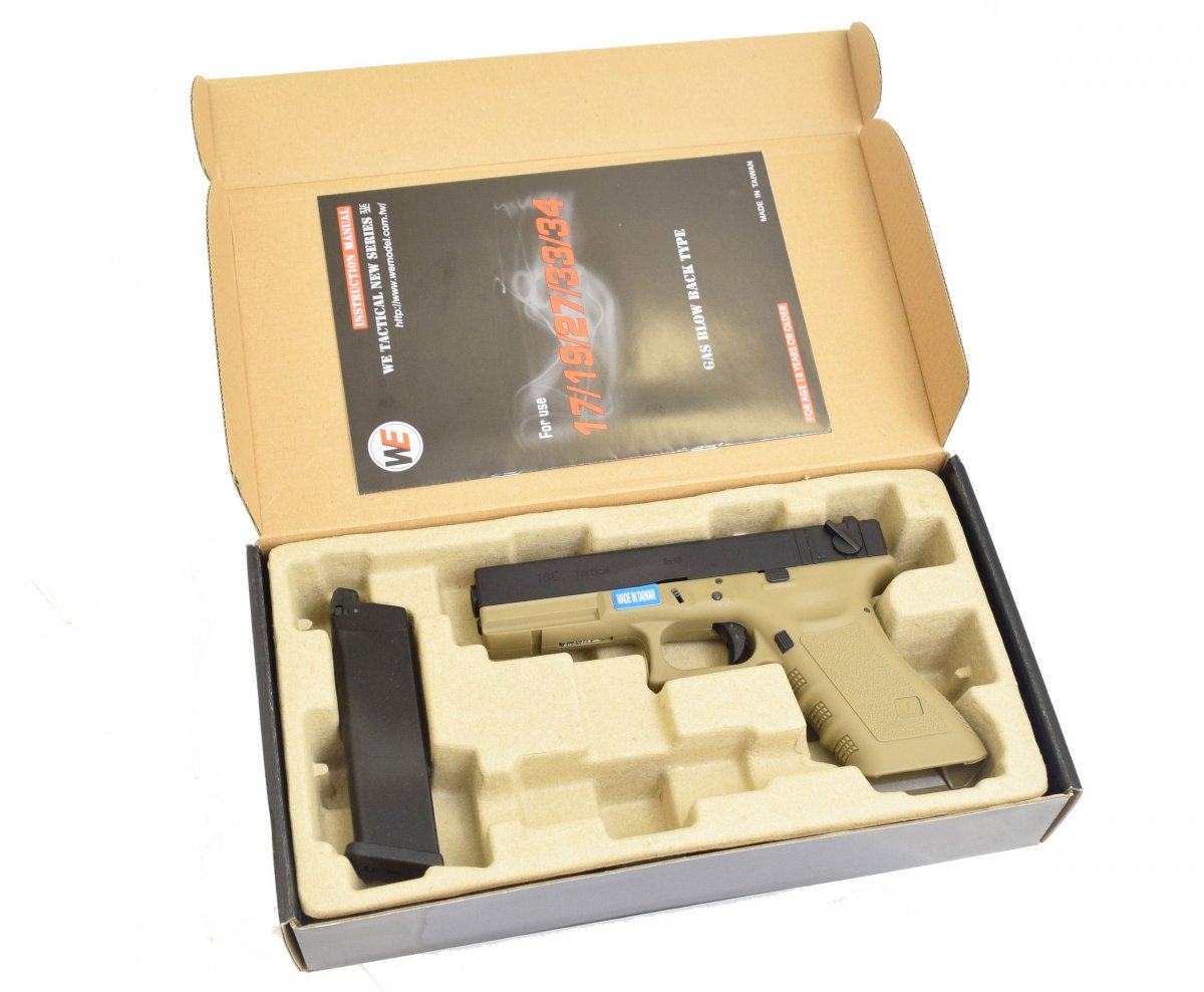 Страйкбольный пистолет WE Glock-18 Gen.3 Tan (WE-G002A-TAN)