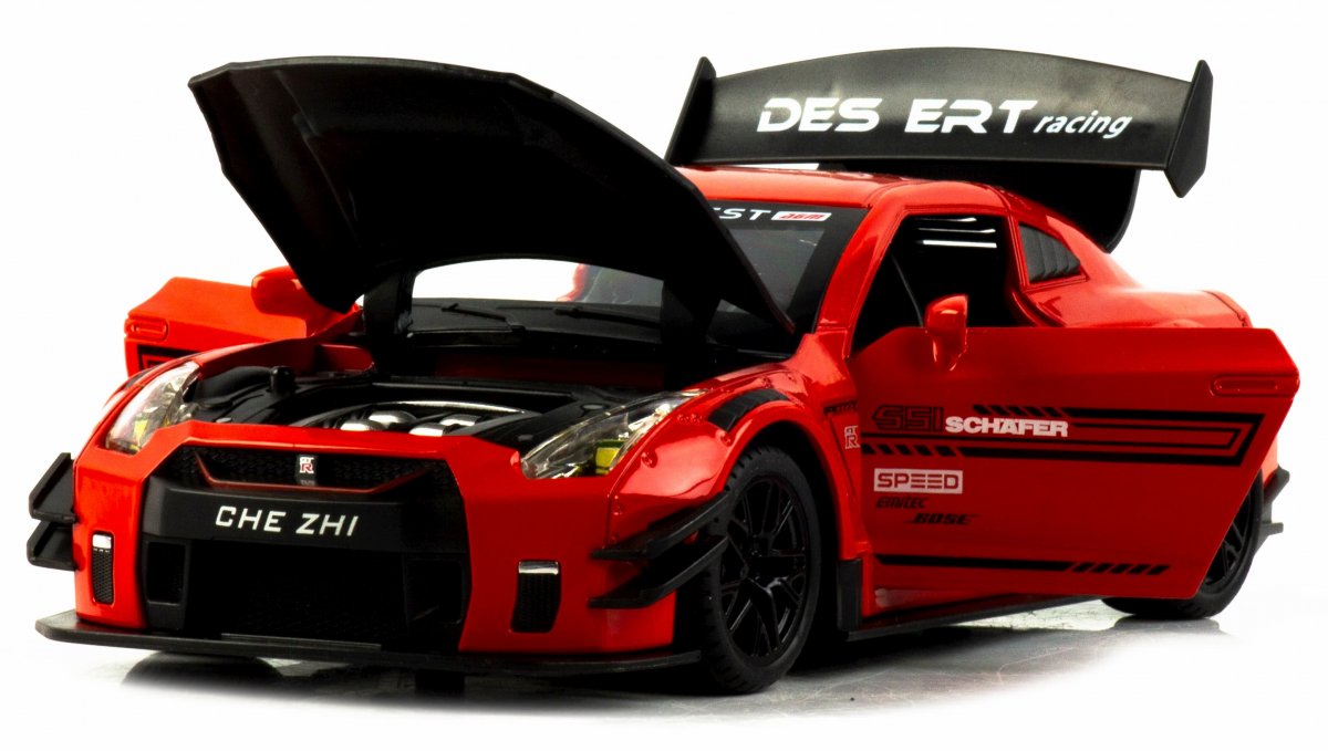 Металлическая машинка Nissan Skyline GTR R35 (1:24) RED