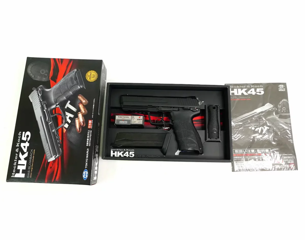 Страйкбольный пистолет Tokyo Marui HK45 — GBB, регулируемый Hop-Up, подствольная рейка