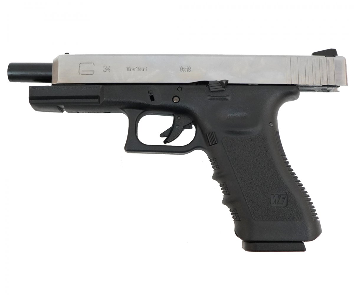 Страйкбольный пистолет WE Glock-34 Gen.3 Silver (WE-G008A-SV)