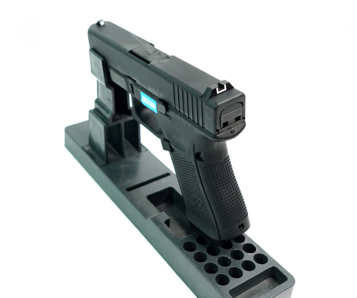 Страйкбольный пистолет WE Glock-19 Gen.5, сменные накладки (WE-G003VB-BK)