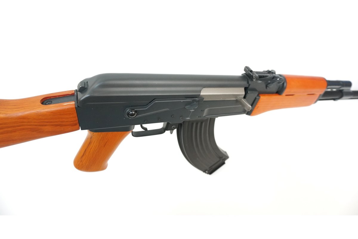 Страйкбольный автомат CYMA CM046 RK-47 Blowback (деревянный приклад), 130 м/с, чёрный/дерево