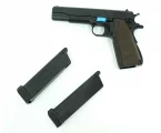 Страйкбольный пистолет WE Colt M1911A1 (WE-E005A) — CO₂, металл, чёрный, GBB, 6 мм
