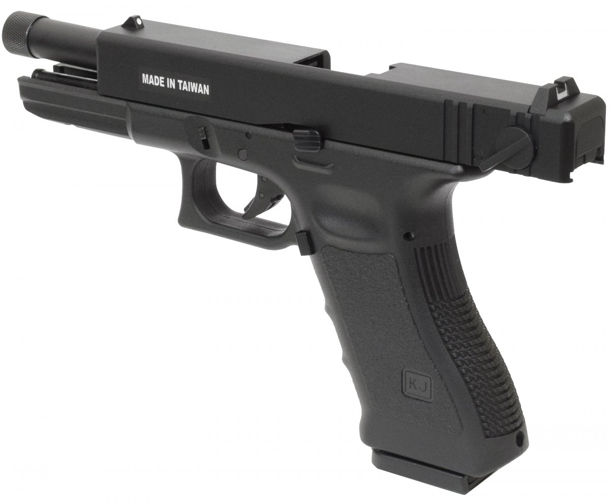 Страйкбольный пистолет KJW KP 18 G18 GBB (CO2, Glock 18, удлиненный ствол)