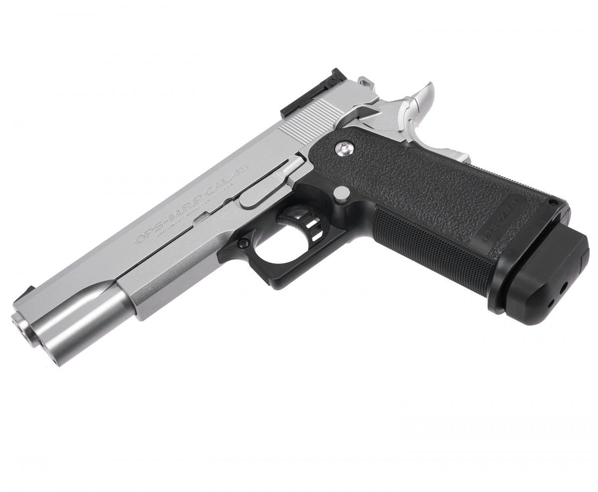 Страйкбольный пистолет Tokyo Marui Colt 1911 Hi-Capa 5.1 Stainless GBB хром