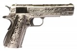 Страйкбольный пистолет WE Colt M1911А1 (металл, хромированный, гравировка)