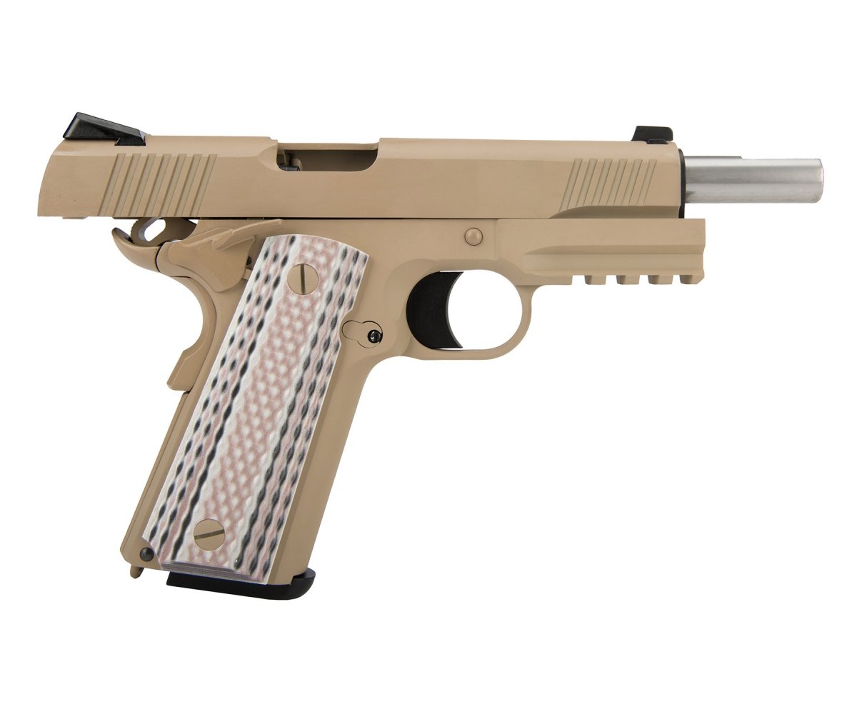 Страйкбольный пистолет WE Colt M45A1 Tan (WE-E015-TAN)