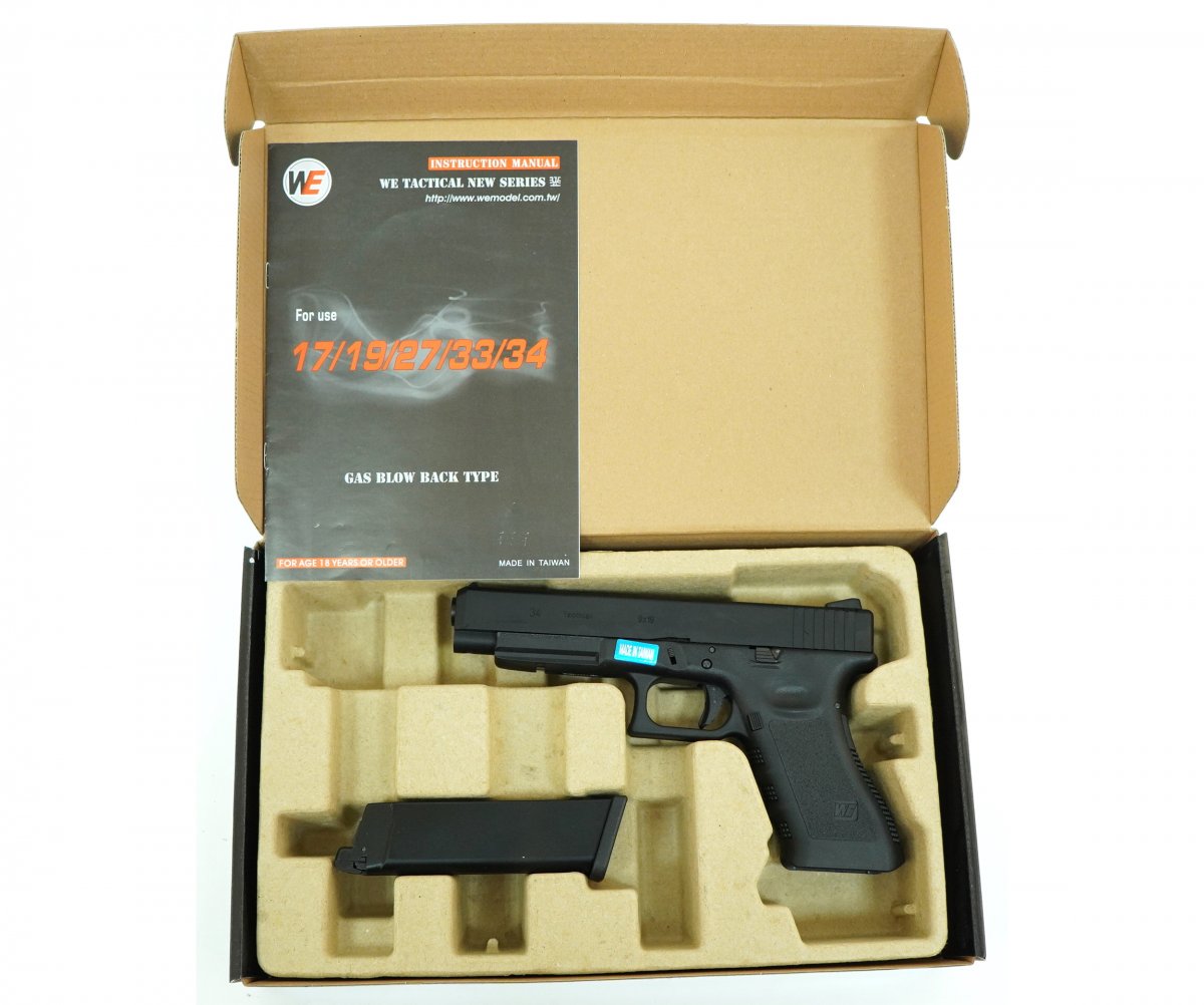 Страйкбольный пистолет WE WE-G008A-BK Gen 3 (6 мм, Glock 34)