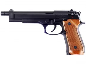 Страйкбольный пистолет WE-M005 Beretta M92F (металл, удлиненный, Black)