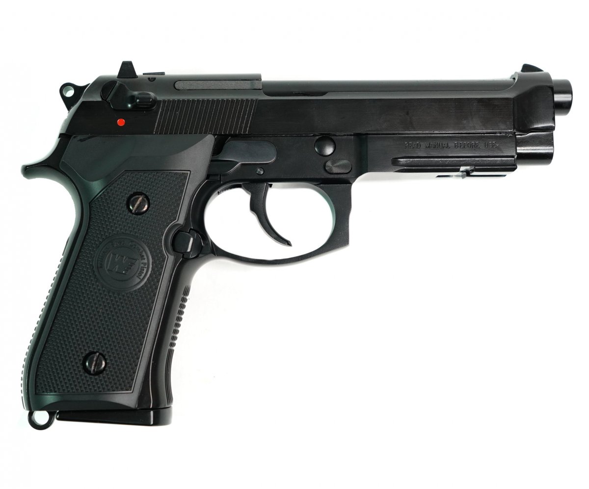 Страйкбольный пистолет WE Beretta M9A1 New Rail Black