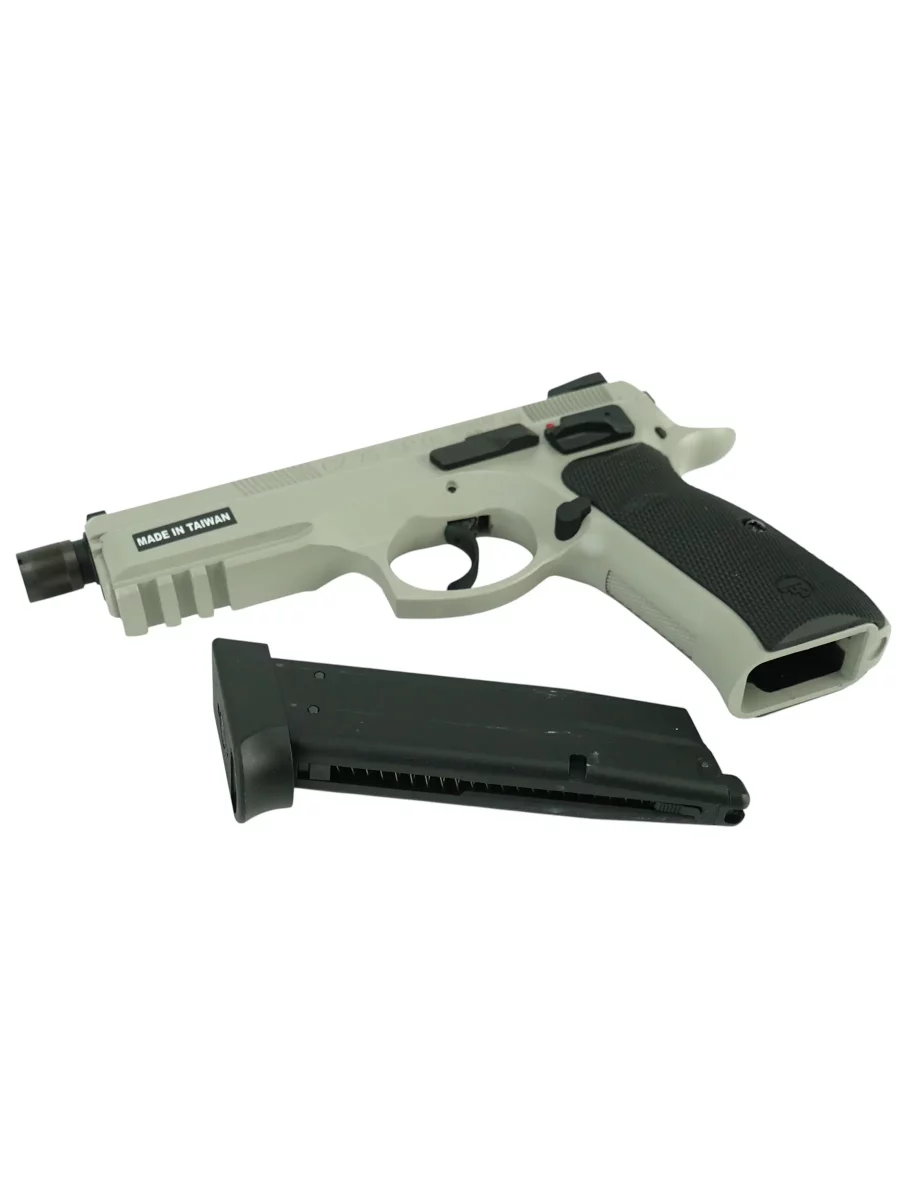 Страйкбольный пистолет KJW CZ75 SP-01 Shadow UGSR GBB GAS, Urban Grey, металл