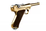 Страйкбольный пистолет WE Luger P08 4″ Gold (WE-P007) — газовый GBB, 6 мм