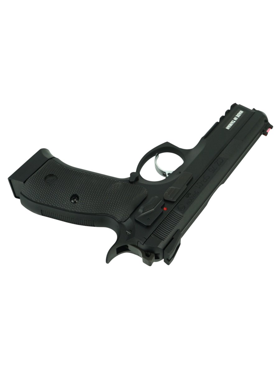 Страйкбольный пистолет GBB KJW CZ75 SP-01 SHADOW (SP-01.GAS) Blowback, чёрный