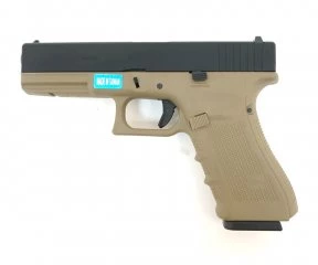 Страйкбольный пистолет WE Glock-17 Gen.4 Tan, сменные накладки (WE-G001B-TAN)