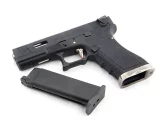 Страйкбольный пистолет WE Glock 18 G-Force (WE-G002WET-5, черн. рамка,хром.ствол)