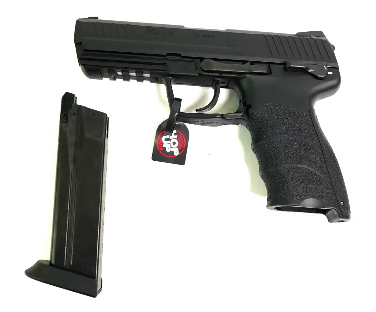 Страйкбольный пистолет Tokyo Marui HK45 — GBB, регулируемый Hop-Up, подствольная рейка