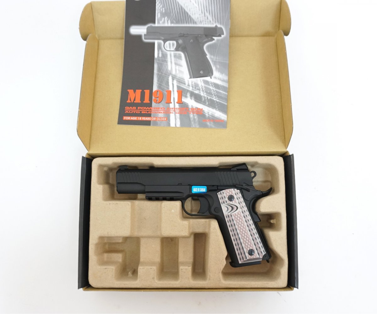 Страйкбольный пистолет WE Colt M45A1 Black (WE-E015-BK)