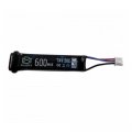 BlueMAX Li-Po 7.4V 600mAh 20C — вид спереди